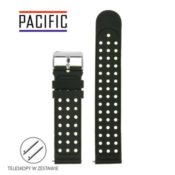 PASEK U12 - 1.11 - CZARNY / ZIELONY - 20MM