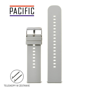 PASEK U27 - 32/SL - JASNY SZARY / SREBRNY - 20mm
