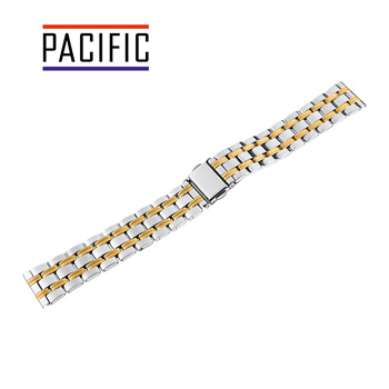 BRANSOLETA STALOWA SLIM - MODEL 45 - 31/30 - SREBRNY/ZŁOTY - 18mm