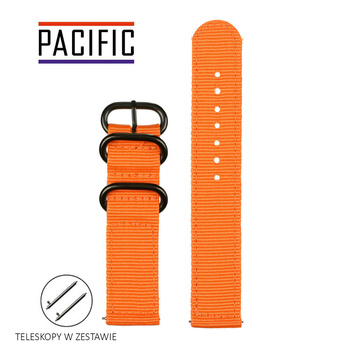 PASEK N02 - 12/B - POMARAŃCZOWY / CZARNY - 18MM