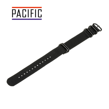 PASEK PARCIANY N01 - 1/B - CZARNY / CZARNY - 20MM