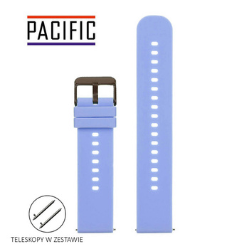 PASEK U27 - 24/BL - JASNY FIOLETOWY / CZARNY - 20mm