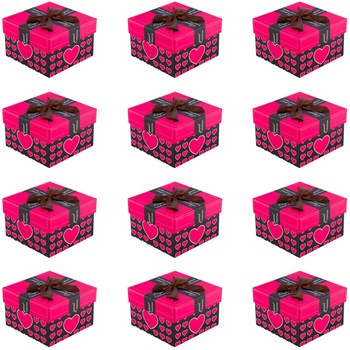 PUDEŁKO WSTĄŻKA CIEMNY RÓŻ