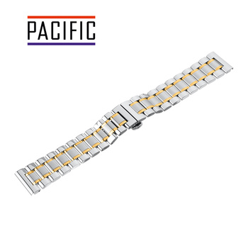 BRANSOLETA - SOLID ZAP. MOT. - MB 60 - 31 /  30 - SREBRNY / ZŁOTY - 20mm