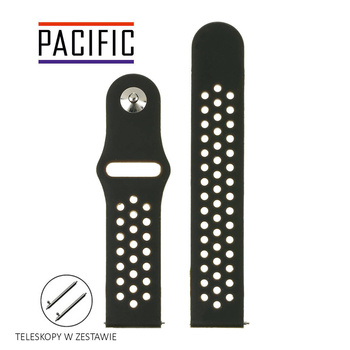 PASEK U11 - 1.2 - CZARNY / BRĄZOWY - 20MM