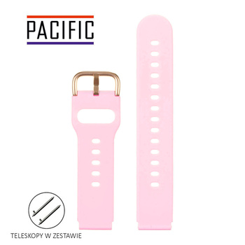 PASEK U01 - 25/RG - RÓŻOWY / RÓŻOWY ZŁOTY - 20MM