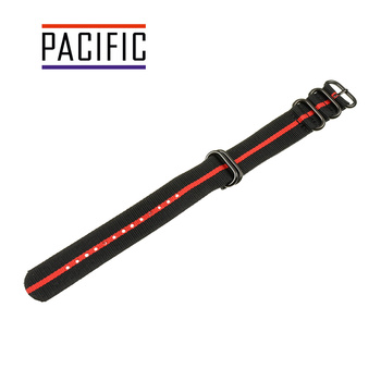 PASEK PARCIANY N01 - N97/B - WIELOKOLOROWY / CZARNY - 22MM