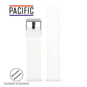 PASEK U15 - 22/S - BIAŁY / SREBRNY - 24MM