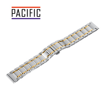 BRANSOLETA - SOLID ZAP. MOT. - MB 59 - 31 / 30 - SREBRNY / ZŁOTY - 22mm