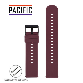 PASEK U27 - 18/BL - FIOLETOWY / CZARNY - 22mm