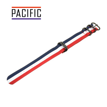 PASEK PARCIANY N01 - N93/B - WIELOKOLOROWY / CZARNY - 22MM