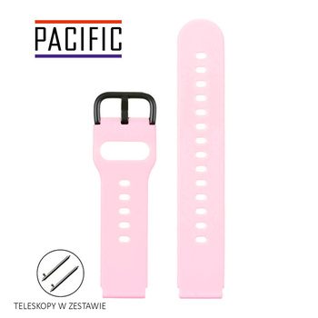 PASEK U01 - 25/B - RÓŻOWY / CZARNY - 18MM