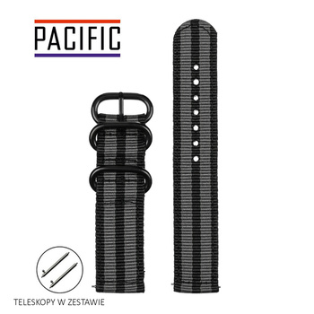 PASEK N02 - N95/B - WIELOKOLOROWY / CZARNY - 24MM