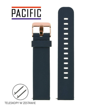 PASEK U15 - 5/RG - GRANATOWY / RÓŻOWY ZŁOTY - 20MM