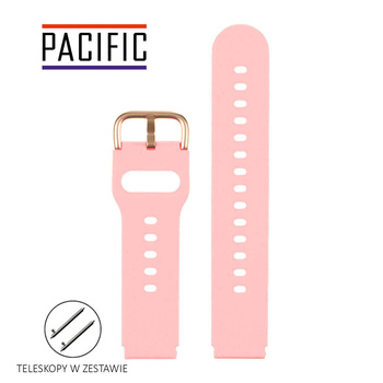 PASEK U01 - 14/RG - CIEMNY RÓŻOWY / RÓŻOWY ZŁOTY - 22MM