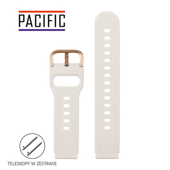 PASEK U01 - 17/RG - BEŻOWY / RÓŻOWY ZŁOTY - 18MM