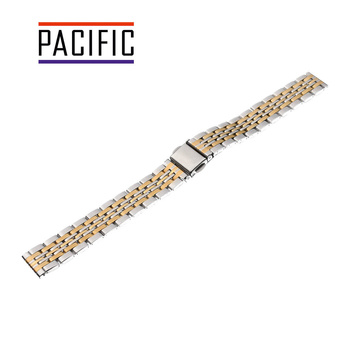 BRANSOLETA STALOWA SLIM - MODEL 44 - 31/30 - SREBRNY/ZŁOTY - 16mm