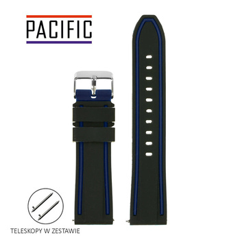 PASEK U14 - 1.5 - CZARNY / GRANATOWY - 22MM