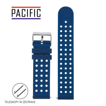 PASEK U12 - 5.22 - GRANATOWY / BIAŁY - 22MM