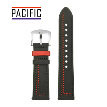 PACIFIC W73 - 1.6 - CZARNY / CZERWONA NIĆ - 22MM