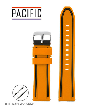 PASEK U14 - 12.1 - POMARAŃCZOWY / CZARNY - 24MM