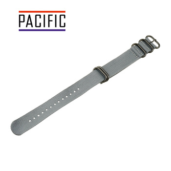 PASEK PARCIANY N01 - 7/B - SZARY / CZARNY - 20MM