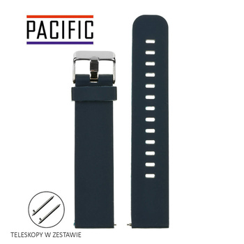 PASEK U15 - 5/S - GRANATOWY / SREBRNY - 24MM