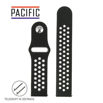 PASEK U11 - 1.7 - CZARNY / CIEMNY SZARY - 22MM