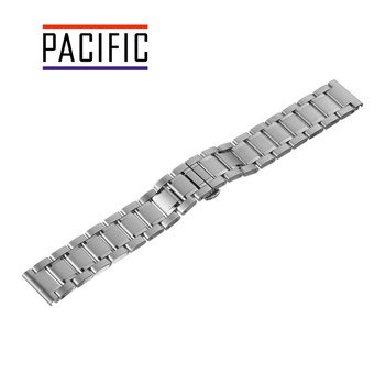 BRANSOLETA - SOLID ZAP. MOT. - MB 52 - 31/1 - SREBRNY / CZARNY - 22mm