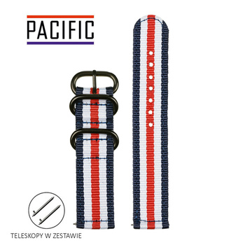 PASEK N02 - N94/B - WIELOKOLOROWY / CZARNY - 22MM