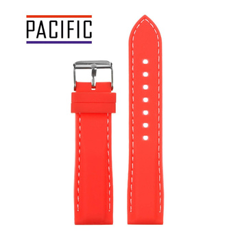 PASEK U20 - 6.22 - CZERWONY / BIAŁA NIĆ - 24mm