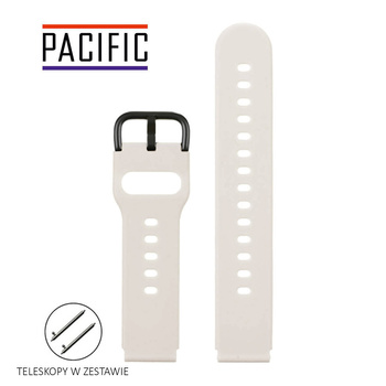 PASEK U01 - 17/B - BEŻOWY / CZARNY - 20MM