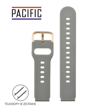 PASEK U01 - 7/G - CIEMNY SZARY / ZŁOTY - 20MM