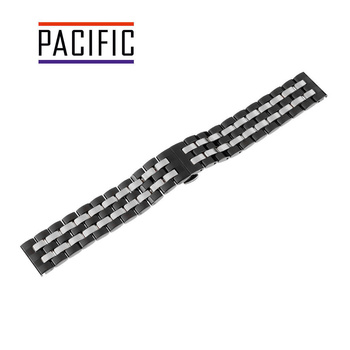 BRANSOLETA - SOLID ZAP. MOT. - MB 52 - 1/31 - CZARNY / SREBRNY - 24mm