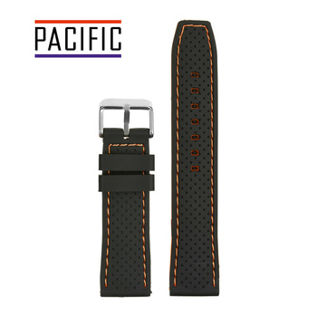 PASEK U17 - 1.12 - CZARNY / POMARAŃCZOWY - 20mm