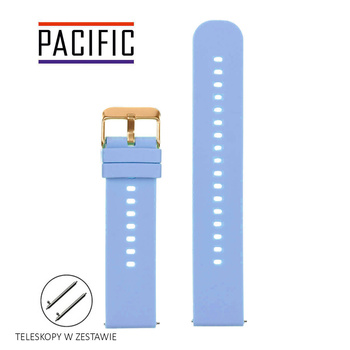 PASEK U27 - 24/RG - JASNY FIOLET / RÓŻOWE ZŁOTO - 18mm