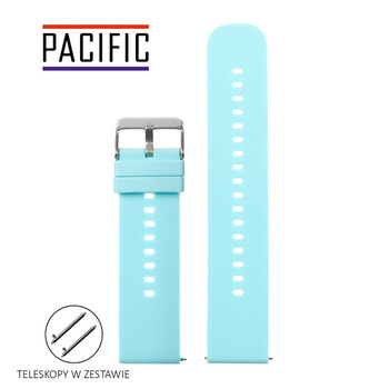 PASEK U27 - 19/SL - JASNY NIEBIESKI / SREBRNY - 20mm