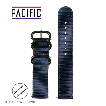 PASEK N02 - 5/B - GRANATOWY / CZARNY - 24MM