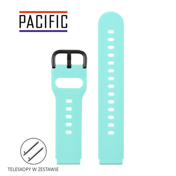 PASEK U01 - 20/B - MIĘTOWY / CZARNY - 20MM