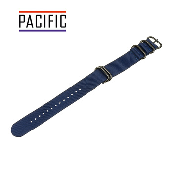 PASEK PARCIANY N01 - 5/B - GRANATOWY / CZARNY - 22MM