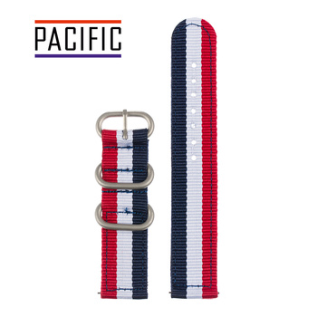 PASEK N02 - N93/SL - WIELOKOLOROWY / SREBRNY - 22MM