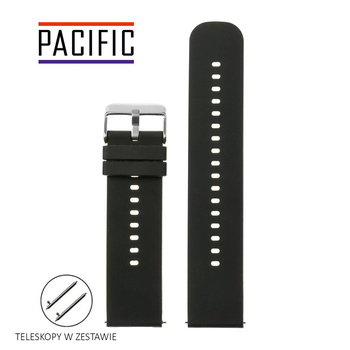 PASEK U27XL - 1/SL - CZARNY / SREBRNY - 18mm