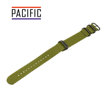 PASEK PARCIANY N01 - 27/B - CIEMNO ZIELONY / CZARNY - 22MM