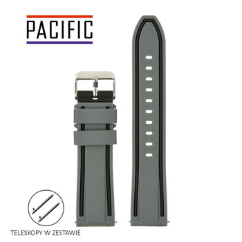 PASEK U14 - 7.1 - CIEMNY SZARY / CZARNY - 20MM