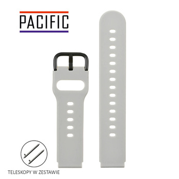 PASEK U01 - 32/B - JASNY SZARY / CZARNY - 20MM