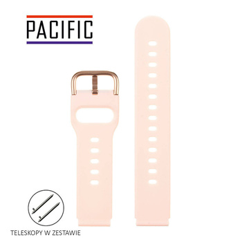 PASEK U01 - 13/RG - JASNY RÓŻOWY / RÓŻOWY ZŁOTY - 22MM