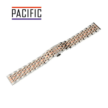BRANSOLETA - SOLID ZAP. MOT. - MB 56 - 31/33 - SREBRNY / RÓŻOWY ZŁOTY - 22mm