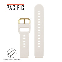 PASEK U01 - 17/G - BEŻOWY / ZŁOTY - 18MM