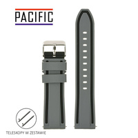 PASEK U14 - 7.1 - CIEMNY SZARY / CZARNY - 22MM