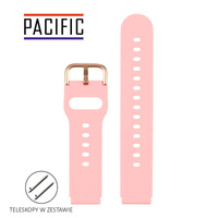 PASEK U01 - 14/RG - CIEMNY RÓŻOWY / RÓŻOWY ZŁOTY - 22MM